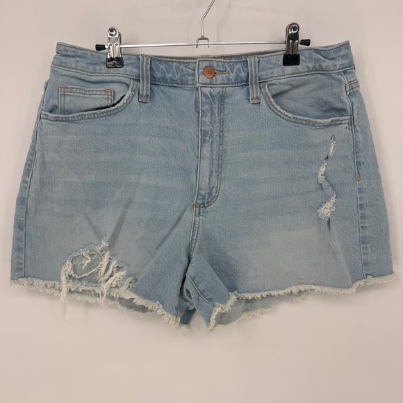 Universal Thread Pants - Universal Thread Curvy Highest‎ Rise Shortie Shorts Light Wash Distressed 12R